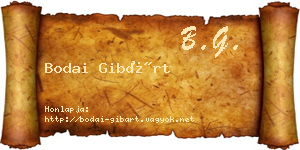 Bodai Gibárt névjegykártya